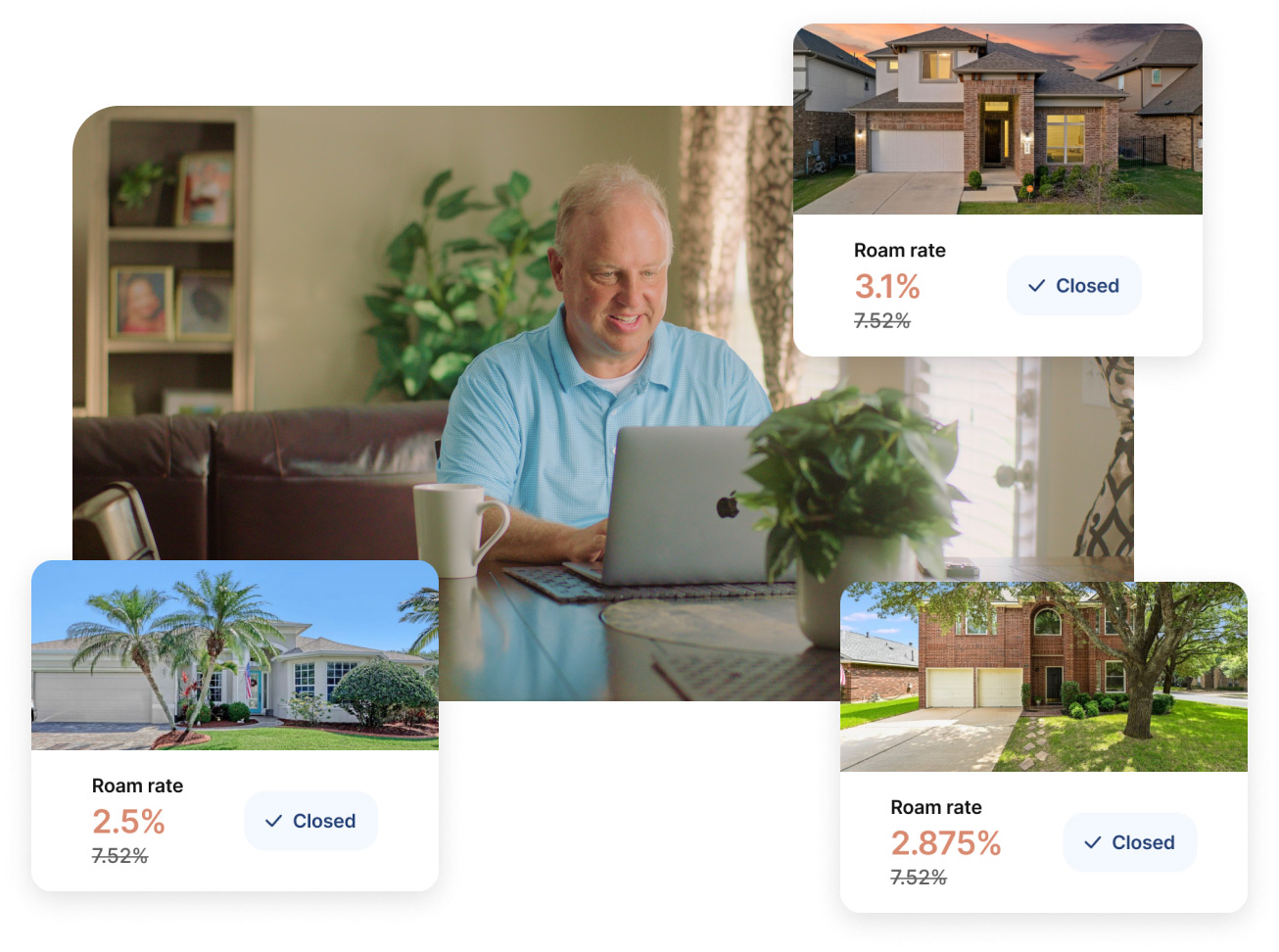 A real estate agent browsing listings on Roam.